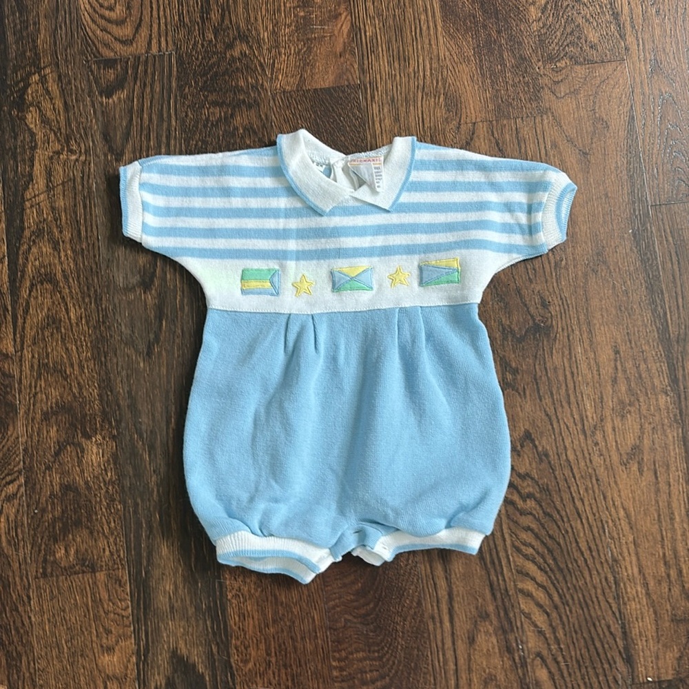 Vintage Nautical Kids Bubble Romper